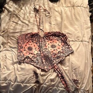 Pink Paisley Halter Top